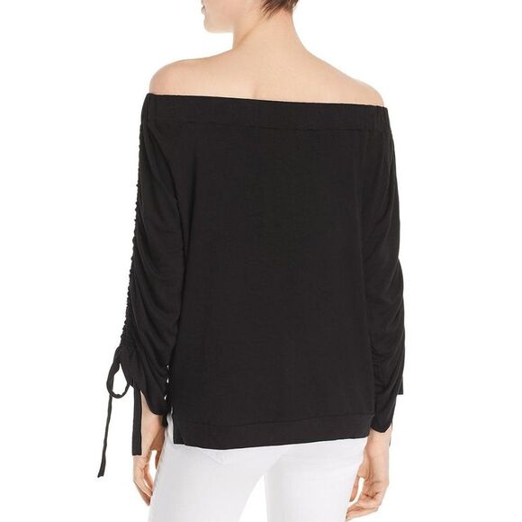 A+A Collection Ruched Off Shoulder Rayon Shirt Large NWT - Picture 2 of 5